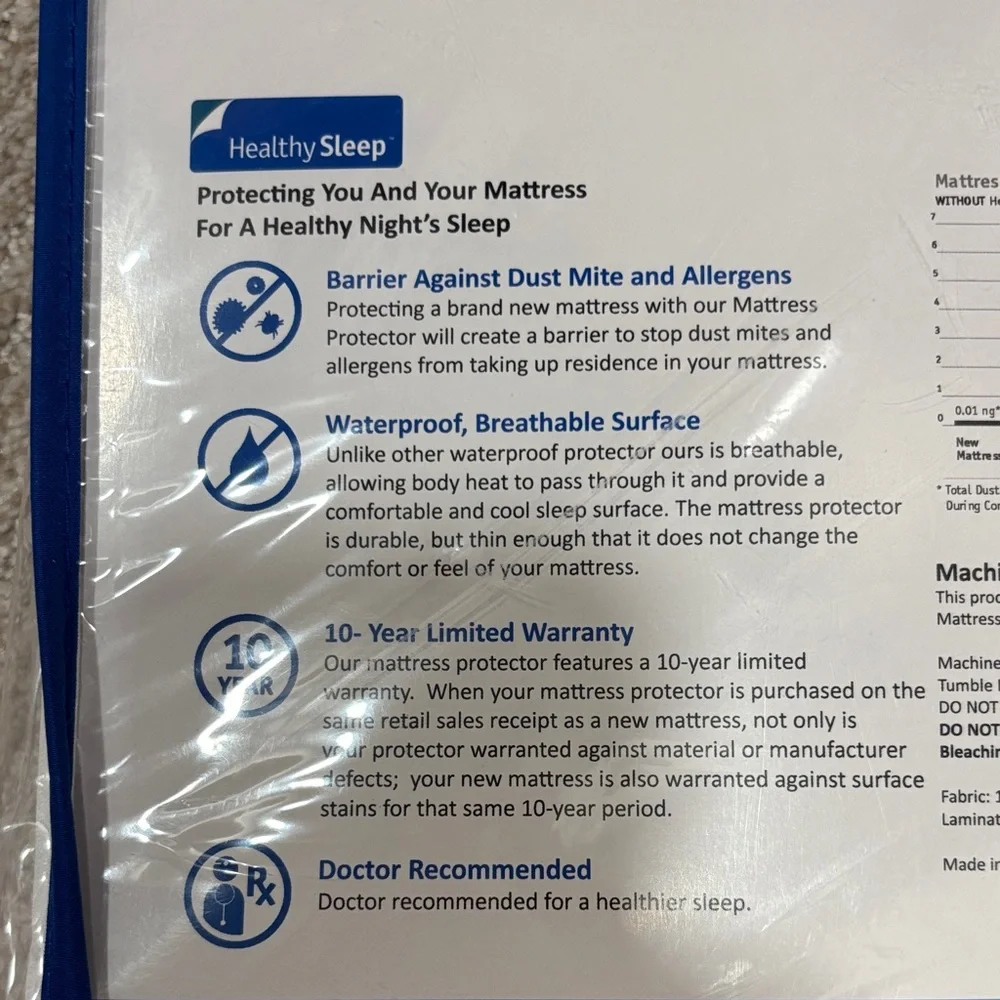Supreme Mattress Protector - White queen